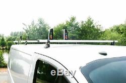 Ford Transit Custom Roof Bars, Low Roof 3 x Roof Bars+Rear Roller, 75.5KG PER BAR