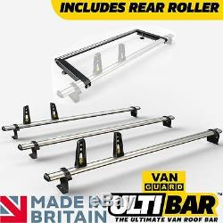 Ford Transit Custom Roof Rack Low Roof 3x Roof Bars + Roller Van Guard ULTI Bar