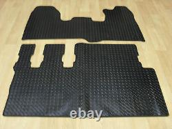 Ford Transit Custom SWB 2013-on Fully Tailored 5mm RUBBER Car Mats in Black