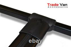 Ford Transit Custom SWB Roof Rail and Cross Bar Rack Set Black with load stops