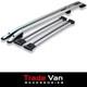 Ford Transit Custom SWB Silver Aero Pro 2 Cross Bar Roof Rail Set 2023+