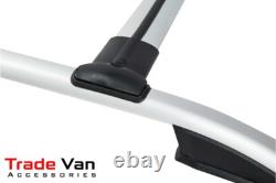 Ford Transit Custom SWB Silver Aero Pro 2 Cross Bar Roof Rail Set 2023+