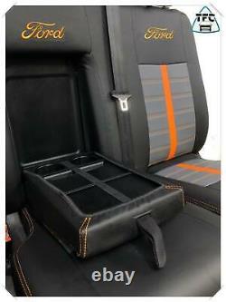 Ford Transit Custom Seat Covers 2+1 Eco Leather Horizontal Stitching New Design