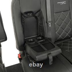 Ford Transit Custom Sport 2021+ Leatherette Front Rear Seat Covers Logo 583 757