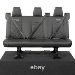 Ford Transit Custom Sport 2022+ Tailored Leatherette Rear Seat Covers Logo 759