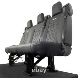 Ford Transit Custom Sport 2022+ Tailored Leatherette Rear Seat Covers Logo 759