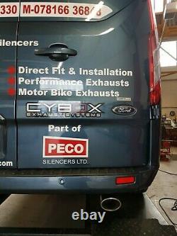 Ford Transit Custom Stainless Steel Cat Back Exhaust System No Silencer