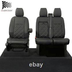 Ford Transit Custom Trail (2020-2023) Leatherette Front Seat Covers Black 237