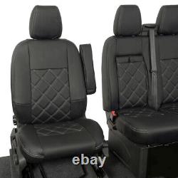 Ford Transit Custom Trail (2020-2023) Leatherette Front Seat Covers Black 237