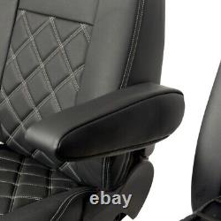 Ford Transit Custom Trail (2020-2023) Leatherette Front Seat Covers Black 237