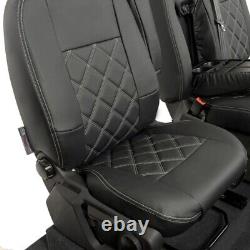 Ford Transit Custom Trail (2020-2023) Leatherette Front Seat Covers Black 237