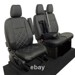 Ford Transit Custom Trail (2020-2023) Leatherette Front Seat Covers Black 237