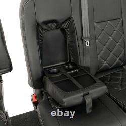 Ford Transit Custom Trail (2020-2023) Leatherette Front Seat Covers Black 237