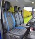 Ford Transit Custom Waterproof Tailored Van Seat Covers Diamond Quilting & Logos