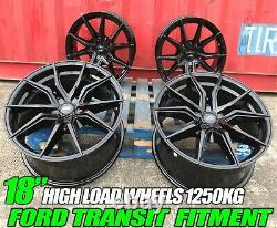 Ford Transit Custom mk7 Tourneo 1250kg Alloy Wheels Black Aluwerks Spyder 5x160