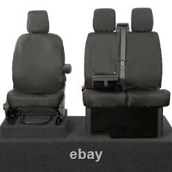 Ford Transit Tourneo 2022+ Front Seat Covers & Custom Screen Wrap Black 316 102