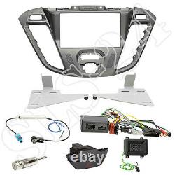 Ford Transit Tourneo Custom Double Din Fascia Silver + Pioneer Steering Wheel Interface