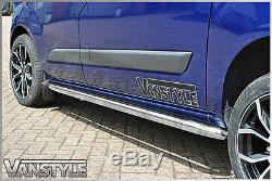 Ford Transit Tourneo Custom Polished Swb Sportline Bar Side Bars S. Steel Chrome