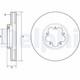 Front Brake Disc Delphi BG9176C Fits Ford Tourneo Custom Transit Custom Vented