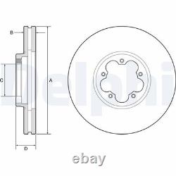 Front Brake Disc Delphi BG9176C Fits Ford Tourneo Custom Transit Custom Vented