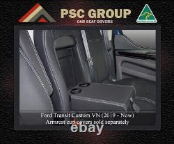 Front (Bucket Bench) Ford Transit Custom VN (2019-Now) Neoprene Seat Covers