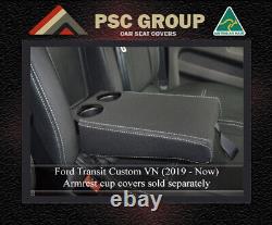Front (Bucket Bench) Ford Transit Custom VN (2019-Now) Neoprene Seat Covers