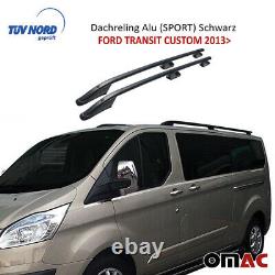 Für Ford Transit Tourneo Custom Dachreling Alu Schwarz Kurzer TüV ABE 2013-2021