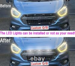Grill For 2018-2023 Ford Transit Custom Grille Raptor Style Upgrade Black withLED