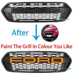 Grill For 2018-2023 Ford Transit Custom Grille Raptor Style Upgrade Black withLED