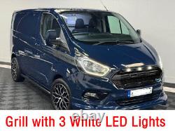 Grill For 2018-2023 Ford Transit Custom Grille Raptor Style Upgrade Black withLED