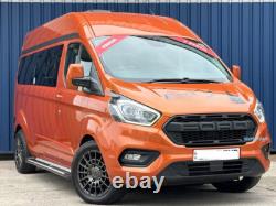 Grill For 2018-2023 Ford Transit Custom Grille Raptor Style Upgrade Black withLED