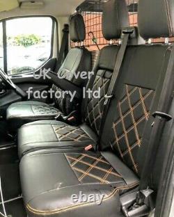 In Stock! A19 Orange Bentley Stitch Ford Transit Custom Van Seat Cover