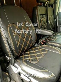 In Stock! A19 Orange Bentley Stitch Ford Transit Custom Van Seat Cover