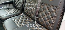 In Stock! A19 Orange Bentley Stitch Ford Transit Custom Van Seat Cover