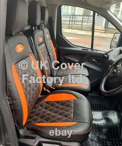 In Stock! Ford Transit Custom 2013-2021 Van Seat Cover Orange Bentley