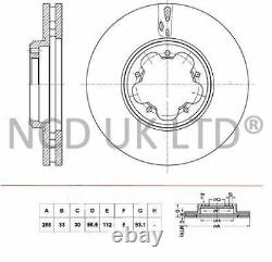 Juratek Pair Of Front Brake Discs For Ford Transit Custom Box 2.2 Tdci