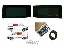 Left Side Fixed Right Side Opening Dark Tint Windows for Ford Transit Custom