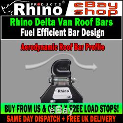 (Low Roof, Twin Rear) 3x Rhino Bars Roof Rack and Rear Roller Ford Transit Custom