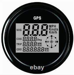 MPH SOG COG ODO TRIP Meter GPS Digital Speedometer Gauges 85mm 12/24V Car Truck