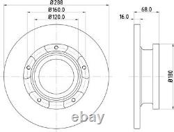 NEW MINTEX BRAKE SET, MVK0025, FORD TRANSIT CUSTOM, Rear Brake Kit, Disc & Pads