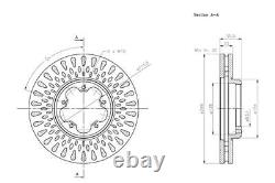 NK Pair of Front Brake Discs for Ford Transit Custom 2.0 Dec 2015 to Present