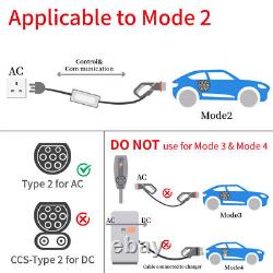 New 13A EV Charging 5m Cable Type 2 3-pin Electric vehicle charging gun UK