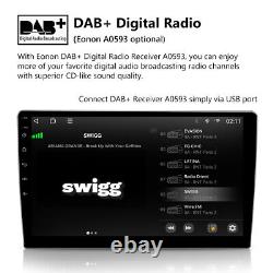 OBD+DVR+2 DIN 10.1 8-Core Android Auto CarPlay Car Radio Stereo GPS Sat Nav DSP