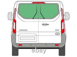 Pair of Tinted Rear Double Door Glass Windows Ford Transit Custom 2013 Onward
