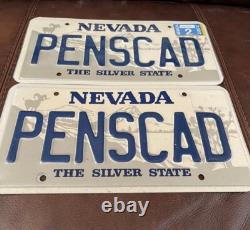 Penny's Cadillac Personalized PENSCAD Nevada Custom License Plate Vintage 2002