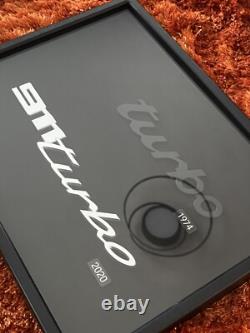 Porsche 911 Turbo Emblem Decal VIP Customer Kit Factory Framed Rare 1974 2020