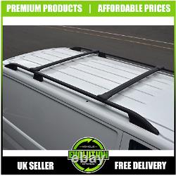 ROOF RACK RAILS & CROSS BARS BLACK full set fits FORD TRANSIT CUSTOM SWB 13-21