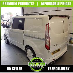 ROOF RACK RAILS & CROSS BARS BLACK full set fits FORD TRANSIT CUSTOM SWB 13-21