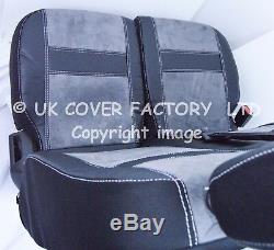 Ready 4 Dispatch 2012-19 Ford Transit Custom Van Seat Cover Dark Grey Alcantara