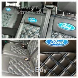 Ready In Stock! Ford Transit Custom Mk8 2013-2020 Van Seat Covers Ford Logo A4